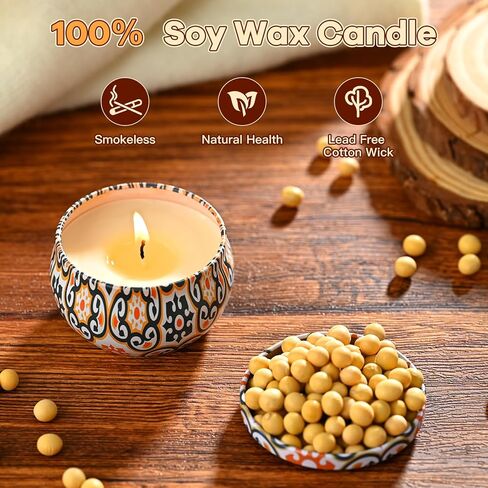 Scented Candles Gift Set, Candles for Home Scented 12 Pack, 300 Hours Long Lasting Soy Wax Aromatherapy Candle Set, Friends Moving Away, Birthday, Retirement Gifts for Women with Gift Box in Saudi Arabia