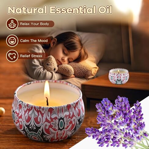 Scented Candles Gift Set, Candles for Home Scented 12 Pack, 300 Hours Long Lasting Soy Wax Aromatherapy Candle Set, Friends Moving Away, Birthday, Retirement Gifts for Women with Gift Box in Saudi Arabia