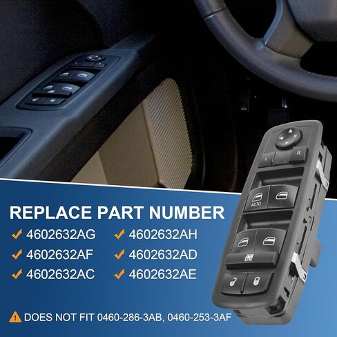 Master Power Window Switch Left Driver Side Replacement for Dodge Journey 2009-2010 Nitro 2008-2012 Replacement for Jeep Liberty 2008-2012 Replace 4602632AG, 4602632AH, 4602632AF in Saudi Arabia