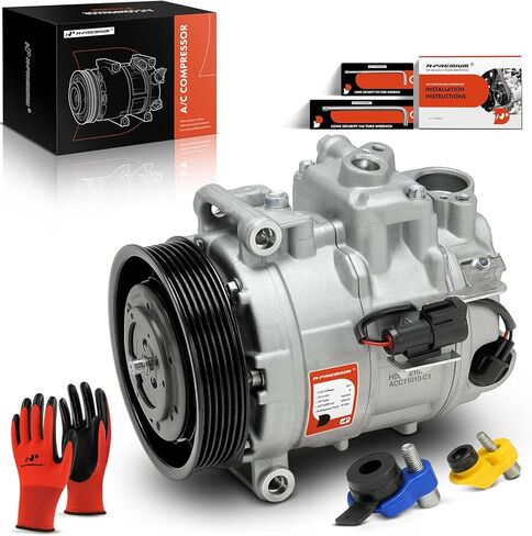 A-Premium Air Conditioner AC Compressor with Clutch Compatible with Jaguar XJ8 2004-2009, XJR 2004-2009 in Saudi Arabia