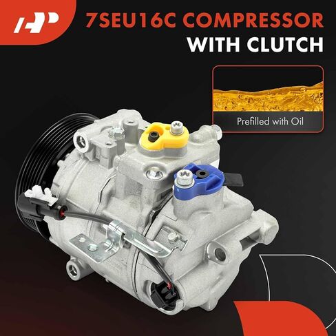 A-Premium Air Conditioner AC Compressor with Clutch Compatible with Jaguar XJ8 2004-2009, XJR 2004-2009 in Saudi Arabia