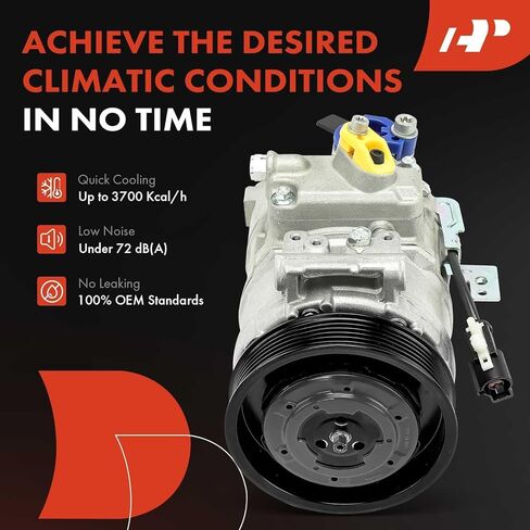 A-Premium Air Conditioner AC Compressor with Clutch Compatible with Jaguar XJ8 2004-2009, XJR 2004-2009 in Saudi Arabia
