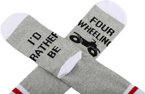 PWHAOO Four Wheeler Gift Socks - I'd Rather Be Four Wheeling - TV Quad ATV Riding Gift in Saudi Arabia