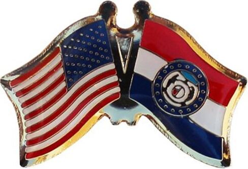 AES USA American State of Missouri Flag Bike Motorcycle Hat Cap Lapel PIN 100% Jewelers Metal in Saudi Arabia