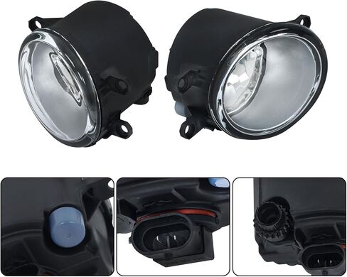 Silscvtt 2 قطعة مصابيح الضباب الأمامية مجموعة مصابيح بديلة لـ Yaris 4Dr 2007 2008 2009 2010 2011 الجانب الأيسر والأيمن مع مفتاح الحافة 8122-0D041 in Saudi Arabia