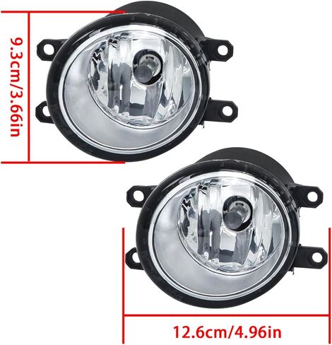 Silscvtt 2 قطعة مصابيح الضباب الأمامية مجموعة مصابيح بديلة لـ Yaris 4Dr 2007 2008 2009 2010 2011 الجانب الأيسر والأيمن مع مفتاح الحافة 8122-0D041 in Saudi Arabia
