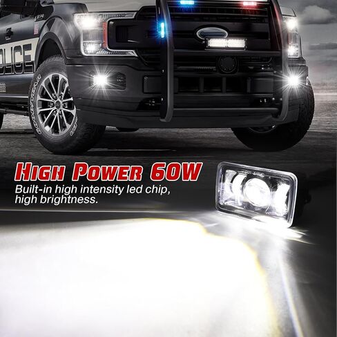OPP ULITE F150 مصابيح ضباب Led لسيارة Ford F150 2015-2020، 6500K 60W Plug N Play 4 بوصة طقم تجميع مصابيح الضباب للقيادة المقاومة للماء، عبوة من قطعتين in Kuwait