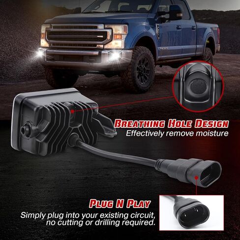OPP ULITE F150 مصابيح ضباب Led لسيارة Ford F150 2015-2020، 6500K 60W Plug N Play 4 بوصة طقم تجميع مصابيح الضباب للقيادة المقاومة للماء، عبوة من قطعتين in Kuwait