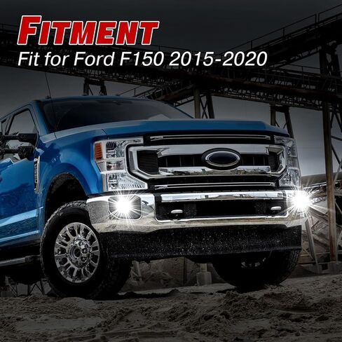 OPP ULITE F150 مصابيح ضباب Led لسيارة Ford F150 2015-2020، 6500K 60W Plug N Play 4 بوصة طقم تجميع مصابيح الضباب للقيادة المقاومة للماء، عبوة من قطعتين in Kuwait