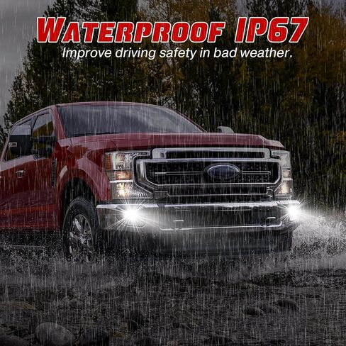 OPP ULITE F150 مصابيح ضباب Led لسيارة Ford F150 2015-2020، 6500K 60W Plug N Play 4 بوصة طقم تجميع مصابيح الضباب للقيادة المقاومة للماء، عبوة من قطعتين in Kuwait