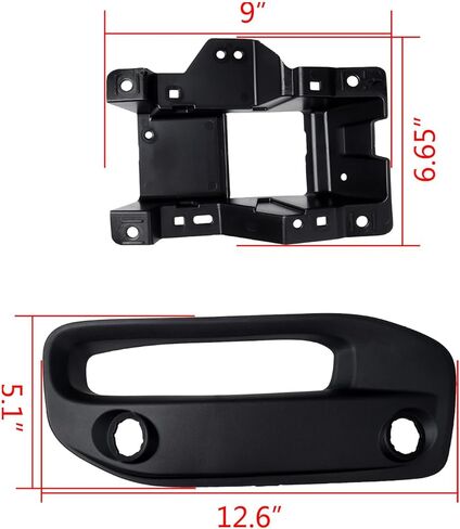 Full Set Fog Light Assembly Compatible for Dodge Ram 2500 3500 2019-2023 | LED Fog Lamps Pair with Switch, Wiring, Covers, Mounting Brackets | OE: CH1037152, CH1037153, CH2592158, CH2593158 in Kuwait