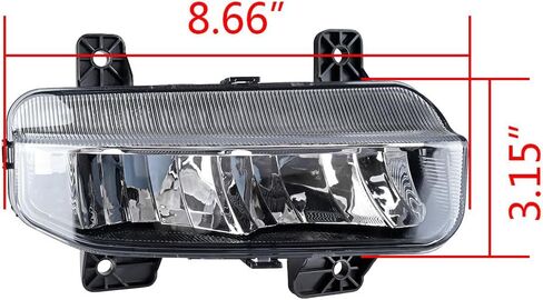 Full Set Fog Light Assembly Compatible for Dodge Ram 2500 3500 2019-2023 | LED Fog Lamps Pair with Switch, Wiring, Covers, Mounting Brackets | OE: CH1037152, CH1037153, CH2592158, CH2593158 in Kuwait
