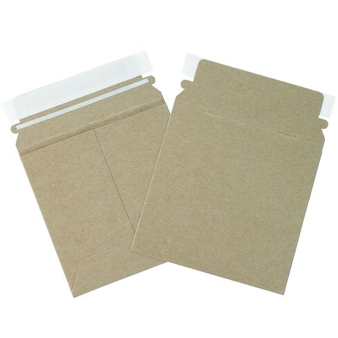 Tape Logic 6 x 6' Stayflats Brand Rigid Flat Mailers, Kraft (Pack of 200) Photo Document Mailers, Peel & Seal Closure, Tear Strip Easy Opening. in Saudi Arabia