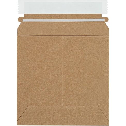 Tape Logic 6 x 6' Stayflats Brand Rigid Flat Mailers, Kraft (Pack of 200) Photo Document Mailers, Peel & Seal Closure, Tear Strip Easy Opening. in Saudi Arabia