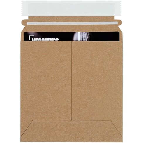 Tape Logic 6 x 6' Stayflats Brand Rigid Flat Mailers, Kraft (Pack of 200) Photo Document Mailers, Peel & Seal Closure, Tear Strip Easy Opening. in Saudi Arabia
