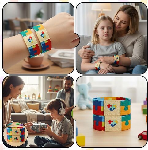 Autism Awareness Bracelet, Autism Bracelet Accessories for Adults Women Men, Colorful Elastic Adjustable Wristband Jewelry for Autism Awareness Birthday Decorations Party Favor Gift Supplies in Saudi Arabia