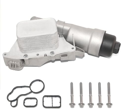 Aluminum Oil Cooler Filter Housing Assembly Compatible with BMW X1 2017-2019 Mini Cooper 2014-2019 Replace# 11428585235 11-42-8-585-235 in Kuwait