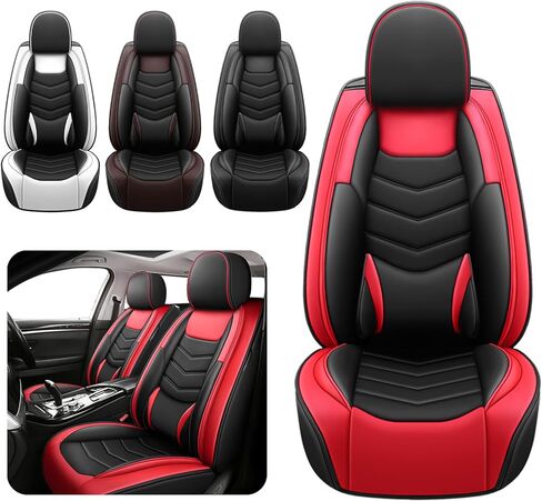 أغطية مقاعد السيارة مناسبة لسيارة Honda Accord 1999-2024، توافق الوسائد الهوائية الجانبية، دعم قطني ثلاثي الأبعاد وملاءمة سلسة، مجموعة كاملة من أغطية المقاعد الرياضية سهلة التنظيف، أسود بني in Kuwait