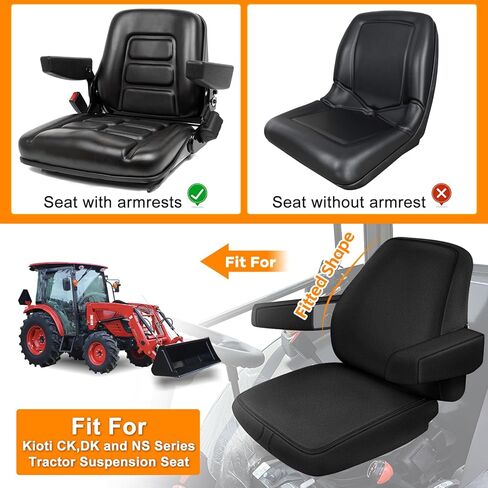 Seat Cover Compatible with 2015+ Kioti CK,DK and NS SeriesTractor Suspension, Heavy Duty Knitted Fabric in Kuwait