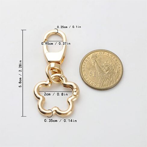 2Pcs Metal Spring Clasps Double Opening keychain Clip Hardware Accessories for Handbag DIY Bags Key and Craft Making in Saudi Arabia
