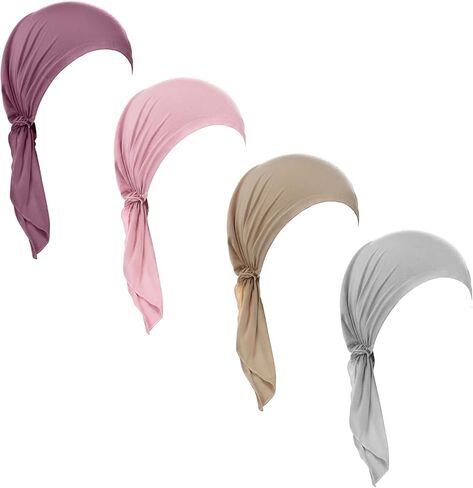 Funtery Chemo Headwear for Women Pre Tied Headscarf Turban Slip on Beanie Hat Cancer Sleep Cap for Patients Hair Loss in Saudi Arabia