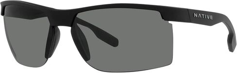 Native Man Sunglasses Matte Black Frame, Grey Lenses, 68MM in Kuwait