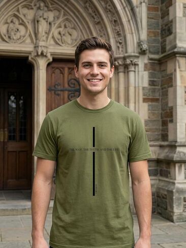 Christian Shirts Men Faith T Shirt Vintage Cross Printed Religious Inspirational Bible Verse Tee Tops in Saudi Arabia