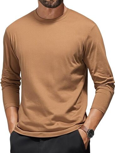 Men's Spring Autumn Thin Long-Sleeve T-Shirt Base Layer Fashion Casual Sports for Boyfriend or Husband in Saudi Arabia