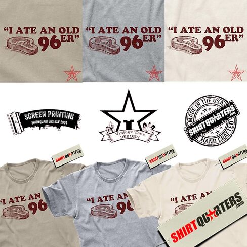 The Great Outdoors Old 96er Steak Challenge T-Shirt for Men - Retro 80s Comedy Movie Unisex Tee - Vintage John Candy in Saudi Arabia