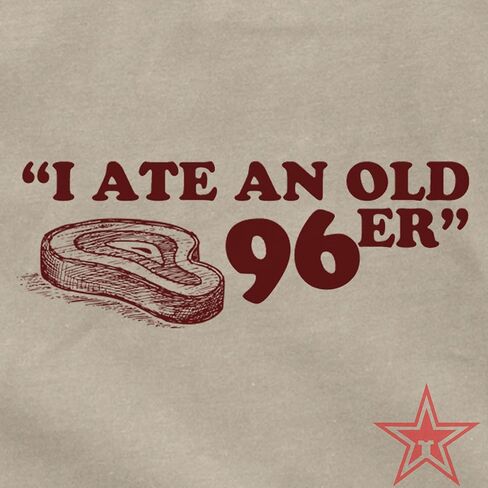 The Great Outdoors Old 96er Steak Challenge T-Shirt for Men - Retro 80s Comedy Movie Unisex Tee - Vintage John Candy in Saudi Arabia