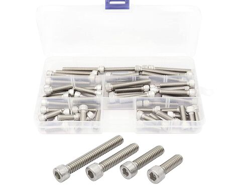 LBY 20pcs 5/16-18 × (3/4-1-3/4) Socket Head Cap Screws, 4 Sizes Socket Head Screws Assortment Kit, 304 Stainless Steel (Silver) in Kuwait