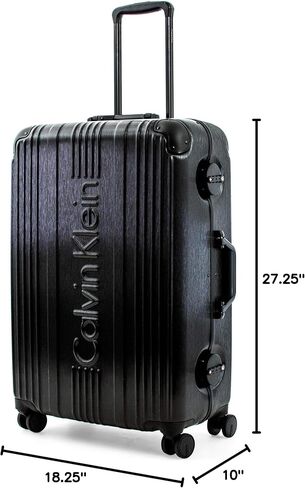 Calvin Klein Fulton 2.0 Hardside Spinner Luggage with TSA Lock, Burgundy, 25 Inch in Saudi Arabia