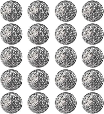 pson 16PCS 25mm/1 Inch Hollow Metal Buttons, Gold Sewing Round Button for Clothes, Coat, Uniform, Jacket, DIY, Craft in Saudi Arabia