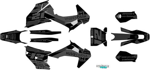 Graphics Kit for Husqvarna TC125, TC250, FC250, FC350 and FC450 (2019-2022) Splash Series Teal-shift 16 Mil - Dirt bike Custom Racing Graphics Decals Stickers Kit, no-plastics in Saudi Arabia