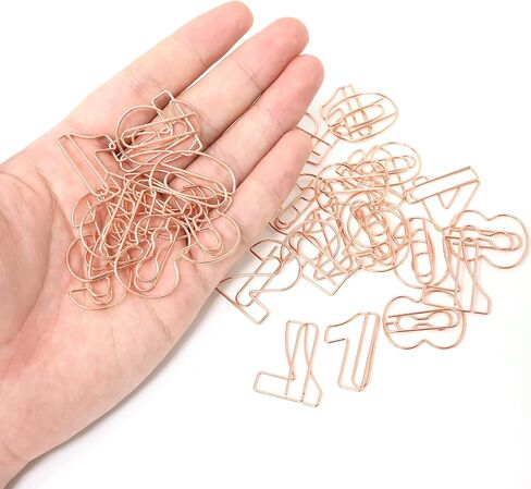 Honbay 30PCS Rose Gold Paper Clips Decorative 0-9 Number Paperclips Small Bookmark Clips for Home School Office or Wedding Decoration in Kuwait