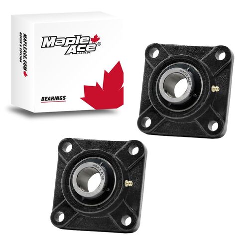MAPLE ACE UCF205-16 Square Flange Bearing 1" Bore, 4-Bolt Self-Aligning, Solid Base, Heavy Duty (Qty 2) in Kuwait