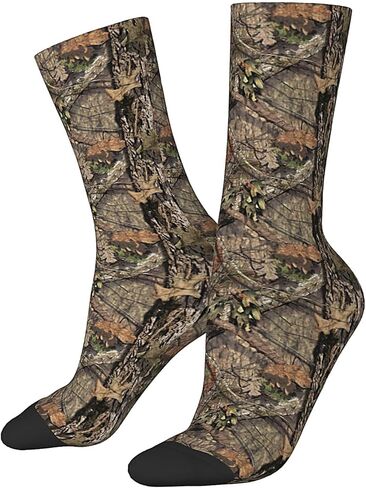 Forest Camo Hunting Camouflage Novelty Socks For Men Women, Funny Crazy Crew Socks Casual Dress Socks Gifts in Saudi Arabia