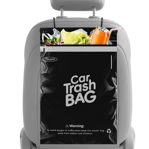 50 كيسًا من أكياس قمامة السيارة المعلقة من تيديفيل، للاستعمال مرة واحدة، مانعة للتسرب، مانعة للرائحة. أكياس قمامة السيارة سعة 2 جالون. بديل لسلة مهملات السيارة، سلة قمامة السيارة سهلة اللصق للسيارة وسيارات الدفع الرباعي والشاحنات والمركبات وعربة الأطفال. in Kuwait