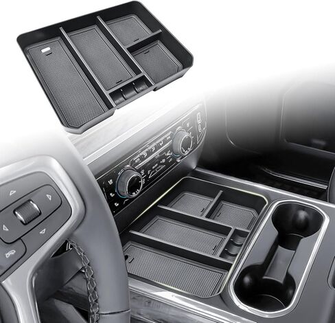 Center Console Organizer Compatible with 2024-2026 Chevy Silverado 2500 HD/3500HD Interior Accessories, Armrest Compartment Divider Insert Storage Tray (Fit Full Console w/Bucket Seats Only) in Saudi Arabia