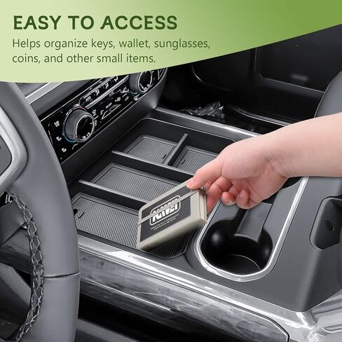 Center Console Organizer Compatible with 2024-2026 Chevy Silverado 2500 HD/3500HD Interior Accessories, Armrest Compartment Divider Insert Storage Tray (Fit Full Console w/Bucket Seats Only) in Saudi Arabia