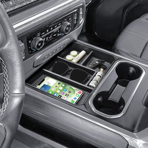 Center Console Organizer Compatible with 2024-2026 Chevy Silverado 2500 HD/3500HD Interior Accessories, Armrest Compartment Divider Insert Storage Tray (Fit Full Console w/Bucket Seats Only) in Saudi Arabia