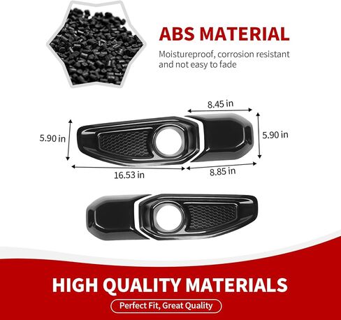 Fog Light Covers & Front Bumper Anti-Collision Block Trim Compatible with Jeep Wrangler JL JLU & Gladiator JT Accessories 2018-2023, Black in Saudi Arabia