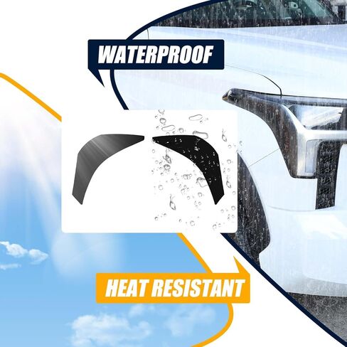 Front Light Vinyl Overlay Tinted Cover Trim Compatible with Toyota Tundra 2022-2025, Car Exterior Decoration Accessories in Saudi Arabia