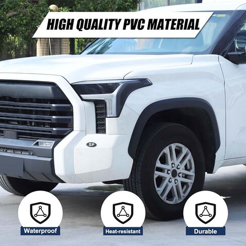 Front Light Vinyl Overlay Tinted Cover Trim Compatible with Toyota Tundra 2022-2025, Car Exterior Decoration Accessories in Saudi Arabia