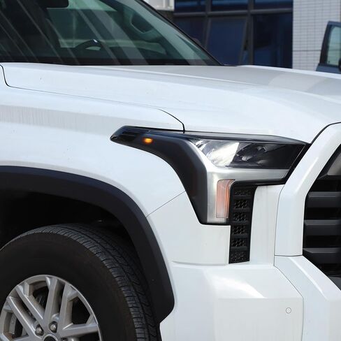 Front Light Vinyl Overlay Tinted Cover Trim Compatible with Toyota Tundra 2022-2025, Car Exterior Decoration Accessories in Saudi Arabia