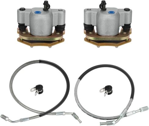 M MATI Front Brake Calipers & Hose Lines for Polaris Trail Boss 250 2x4 Trail Blazer 250 1988-1990 Trail Boss 250 4x4 Big Boss 250 4x6 1988-1991 5130657 5130659 1910037 1930634 1930631 in Saudi Arabia