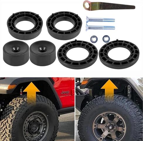 1155300 1.5" Spacer Leveling Kit without Shock Absorbers Compatible with J'-eep JT Gladiator, Max Tire Diameter Sport/Overland Fenders 33" and Rubicon Fenders 35" in Saudi Arabia