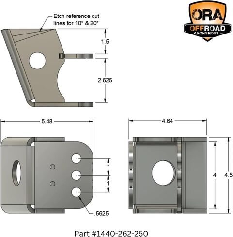 Offroad Anonymous Adjustable Frame Link Mount Bracket (Joint Mounting Width: 2.625″) in Saudi Arabia