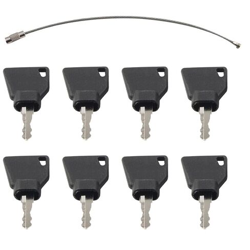 8PCS Ignition Keys for JCB and Volvo Heavy Equipment - Compatible with Models 701/45501, 333/Y1374, 331/26790, 14607, 3CX in Kuwait
