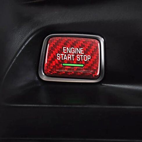 SR1 Performance C7 Corvette/Camaro Ignition Start-Stop Button Overlay Carbon Fiber for 2014-2019 Corvettes & 2016-2024 Camaros (Red) in Saudi Arabia